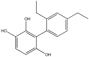 3-(2,4-Diethylphenyl)benzene-1,2,4-triol 구조식 이미지