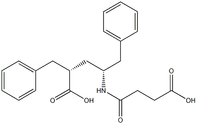 (2R,4R)-2,4-Dibenzyl-6-oxo-5-azanonanedioic acid Structure