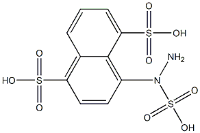 4-(2-Sulfohydrazino)-1,5-naphthalenedisulfonic acid 구조식 이미지