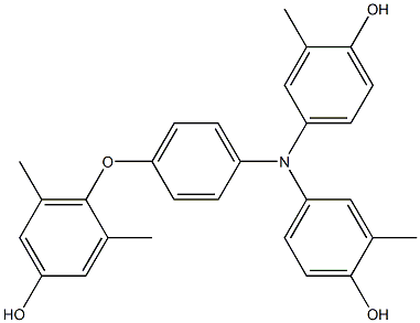 N,N-Bis(4-hydroxy-3-methylphenyl)-4-(4-hydroxy-2,6-dimethylphenoxy)benzenamine 구조식 이미지