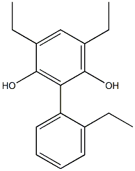 4,6-Diethyl-2-(2-ethylphenyl)benzene-1,3-diol 구조식 이미지