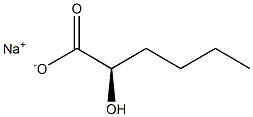 [R,(+)]-2-Hydroxyhexanoic acid sodium salt Structure