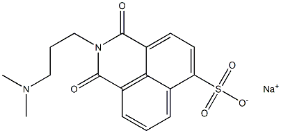 2,3-Dihydro-2-(3-dimethylaminopropyl)-1,3-dioxo-1H-benzo[de]isoquinoline-6-sulfonic acid sodium salt Structure