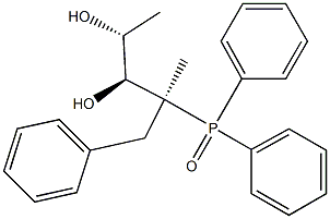 (2R,3S,4S)-4-Methyl-4-(diphenylphosphinyl)-5-phenylpentane-2,3-diol Structure