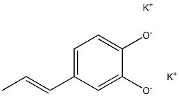 Dipotassium 4-(1-propenyl)-1,2-benzenediolate 구조식 이미지