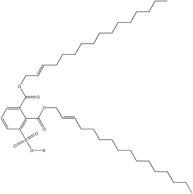 3-(Potassiosulfo)phthalic acid di(2-hexadecenyl) ester 구조식 이미지