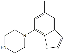 5-Methyl-7-(piperazin-1-yl)benzofuran Structure