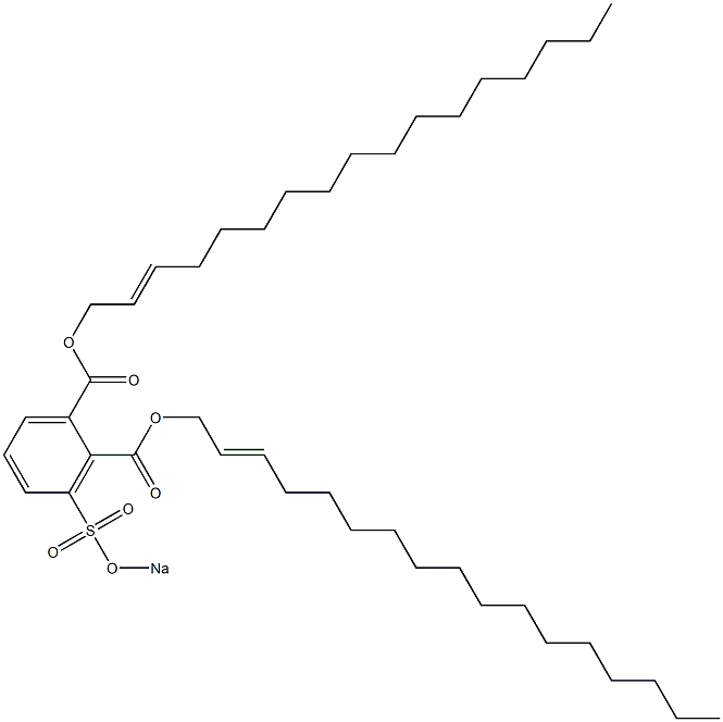 3-(Sodiosulfo)phthalic acid di(2-heptadecenyl) ester 구조식 이미지