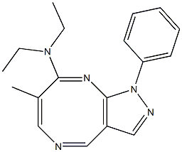 1-Phenyl-7-methyl-8-(diethylamino)-1H-pyrazolo[3,4-b][1,5]diazocine 구조식 이미지