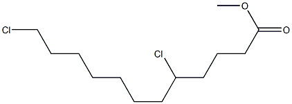 5,12-Dichlorododecanoic acid methyl ester Structure