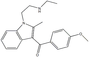 1-[2-Ethylaminoethyl]-3-(4-methoxybenzoyl)-2-methyl-1H-indole 구조식 이미지