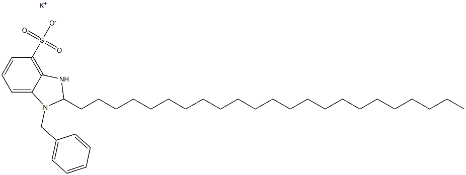 1-Benzyl-2,3-dihydro-2-tricosyl-1H-benzimidazole-4-sulfonic acid potassium salt Structure