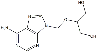 6-Amino-9-(2-hydroxy-1-hydroxymethylethoxymethyl)-9H-purine Structure