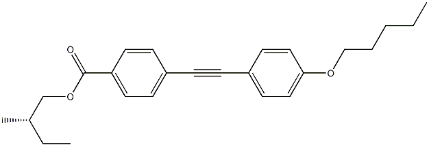 4-[(4-Pentyloxyphenyl)ethynyl]benzoic acid (S)-2-methylbutyl ester 구조식 이미지