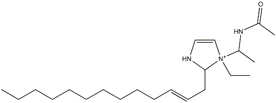 1-[1-(Acetylamino)ethyl]-1-ethyl-2-(2-tridecenyl)-4-imidazoline-1-ium 구조식 이미지