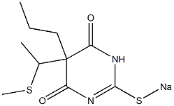 5-[1-(Methylthio)ethyl]-5-propyl-2-sodiothio-4,6(1H,5H)-pyrimidinedione Structure