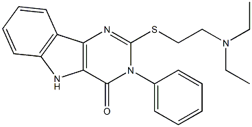 3-Phenyl-2-[[2-(diethylamino)ethyl]thio]-5H-pyrimido[5,4-b]indol-4(3H)-one 구조식 이미지