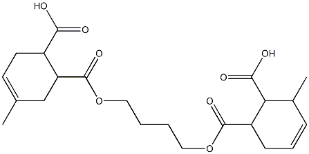 2-[4-(2-Carboxy-3-methyl-4-cyclohexenylcarbonyloxy)butoxycarbonyl]-4-methyl-4-cyclohexene-1-carboxylic acid Structure