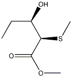 (2R,3R)-2-(Methylthio)-3-hydroxyvaleric acid methyl ester 구조식 이미지