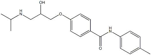 1-[4-[p-Tolylcarbamoyl]phenoxy]-3-[isopropylamino]-2-propanol Structure