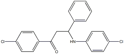 1-(4-Chlorophenyl)-3-(phenyl)-3-[(4-chlorophenyl)amino]propan-1-one 구조식 이미지