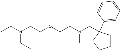 1-Phenyl-N-[2-(2-diethylaminoethoxy)ethyl]-N-methylcyclopentanemethanamine 구조식 이미지
