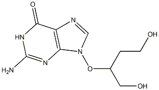 2-Amino-9-(3-hydroxy-1-hydroxymethylpropyloxy)-9H-purin-6(1H)-one 구조식 이미지