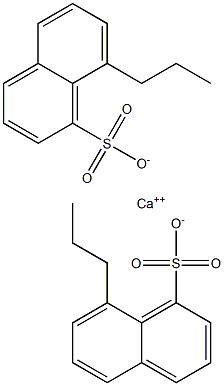 Bis(8-propyl-1-naphthalenesulfonic acid)calcium salt Structure