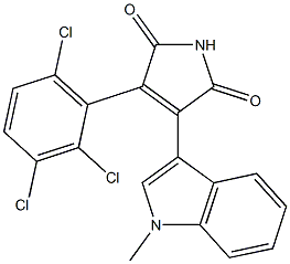 3-(1-Methyl-1H-indol-3-yl)-4-(2,3,6-trichlorophenyl)-1H-pyrrole-2,5-dione 구조식 이미지