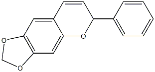 2-Phenyl-6,7-(methylenebisoxy)-2H-1-benzopyran 구조식 이미지