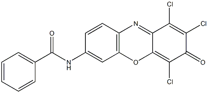 1,2,4-Trichloro-7-(N-benzoylamino)-3H-phenoxazin-3-one Structure
