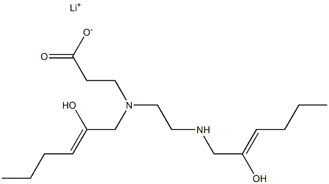 3-[N-(2-Hydroxy-2-hexenyl)-N-[2-(2-hydroxy-2-hexenylamino)ethyl]amino]propionic acid lithium salt Structure