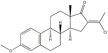 16-(1-Chloroethylidene)-3-methoxy-1,3,5(10)-estratrien-17-one 구조식 이미지