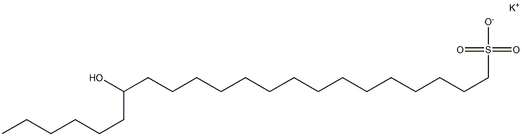 16-Hydroxydocosane-1-sulfonic acid potassium salt Structure