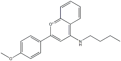 4-(Butylamino)-2-(4-methoxyphenyl)-1-benzopyrylium Structure