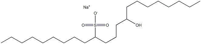 14-Hydroxydocosane-10-sulfonic acid sodium salt 구조식 이미지