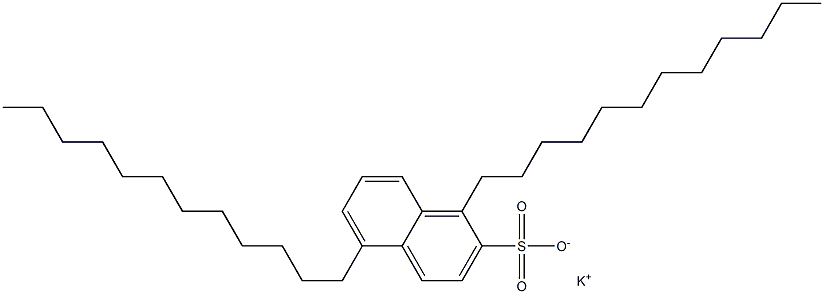 1,5-Didodecyl-2-naphthalenesulfonic acid potassium salt 구조식 이미지