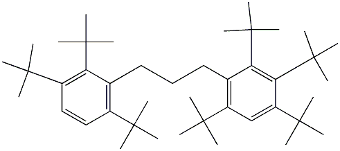 1-(2,3,4,6-Tetra-tert-butylphenyl)-3-(2,3,6-tri-tert-butylphenyl)propane Structure