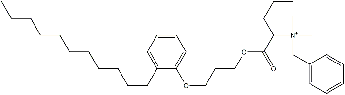 N,N-Dimethyl-N-benzyl-N-[1-[[3-(2-undecylphenyloxy)propyl]oxycarbonyl]butyl]aminium 구조식 이미지