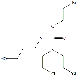 N,N-Bis(2-chloroethyl)-N'-(3-hydroxypropyl)diamidophosphoric acid 2-bromoethyl ester 구조식 이미지