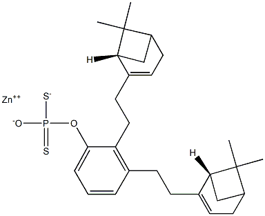 (2,3-Dinonylphenyloxy)dithiophosphonic acid S,S-zinc salt Structure