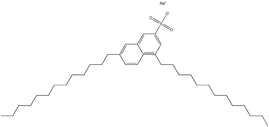 4,7-Ditridecyl-2-naphthalenesulfonic acid sodium salt Structure