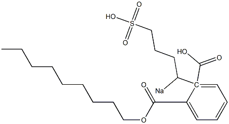 Phthalic acid 1-nonyl 2-(1-sodiosulfobutyl) ester Structure