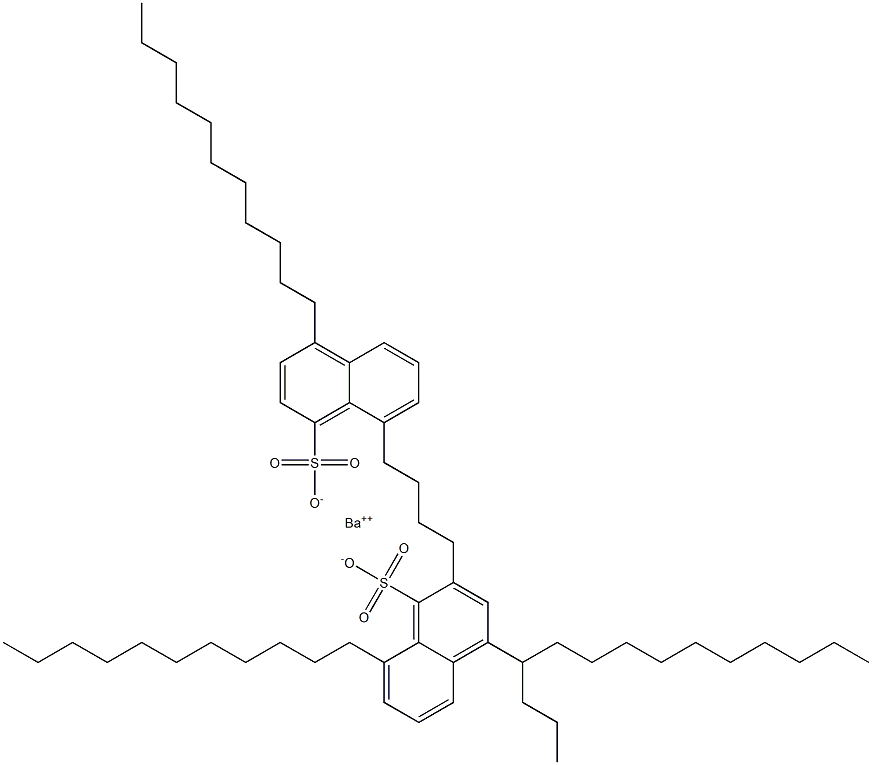 Bis(4,8-diundecyl-1-naphthalenesulfonic acid)barium salt Structure