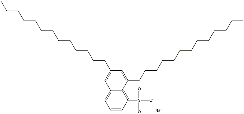 6,8-Ditridecyl-1-naphthalenesulfonic acid sodium salt Structure