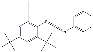 1-(2,4,6-Tri-tert-butylphenyl)-3-phenyl-1-phospha-3-azapropadiene 구조식 이미지