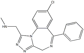 8-Chloro-N-methyl-6-phenyl-4H-[1,2,4]triazolo[4,3-a][1,4]benzodiazepine-1-methanamine 구조식 이미지