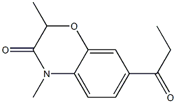 2,4-Dimethyl-7-propionyl-4H-1,4-benzoxazin-3(2H)-one 구조식 이미지