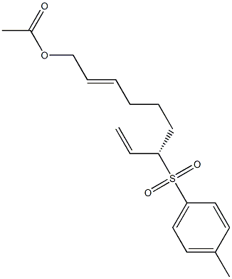 [(1S,5E)-1-Ethenyl-7-acetoxy-5-heptenyl](4-methylphenyl) sulfone Structure