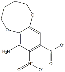 (2,3,4,5-Tetrahydro-8,9-dinitro-1,6-benzodioxocin)-7-amine 구조식 이미지